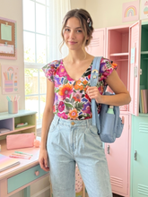 Load image into Gallery viewer, Floral Tiffy Top