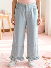 Load image into Gallery viewer, Ruffle Denim Pants