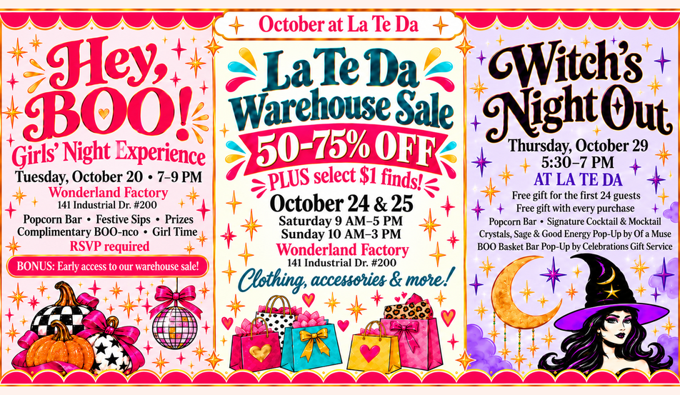 Three Ways to Join the October Fun at La Te Da