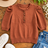 Ruffle Sweater Top