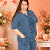 Blue Boho Lounge Top
