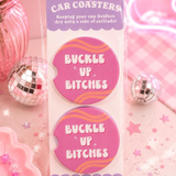 Buckle Up Car Coasters