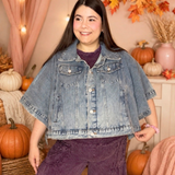 Denim Cape Top