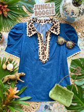 Load image into Gallery viewer, Denim Leopard Top
