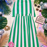 Green Striped Top