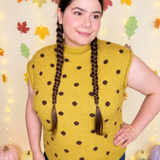 Polka Dot Sleeveless Sweater - 2 Colors