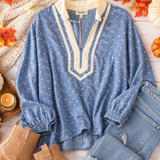 Polka Dot V-Neck Top