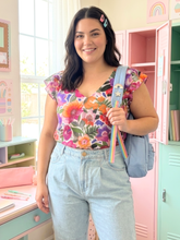 Load image into Gallery viewer, Plus Floral Tiffy Top
