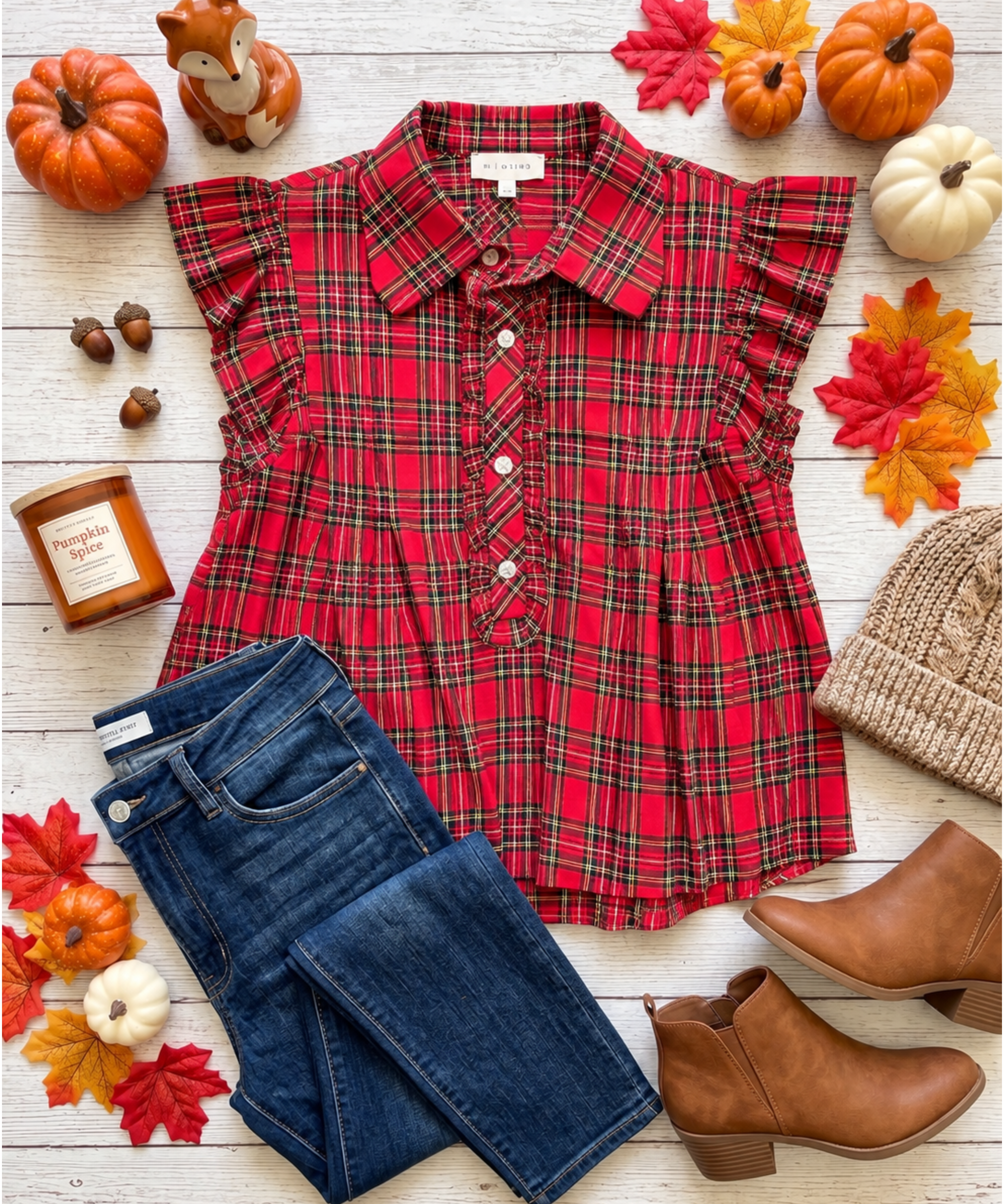 Plus Plaid Top - 2 Colors