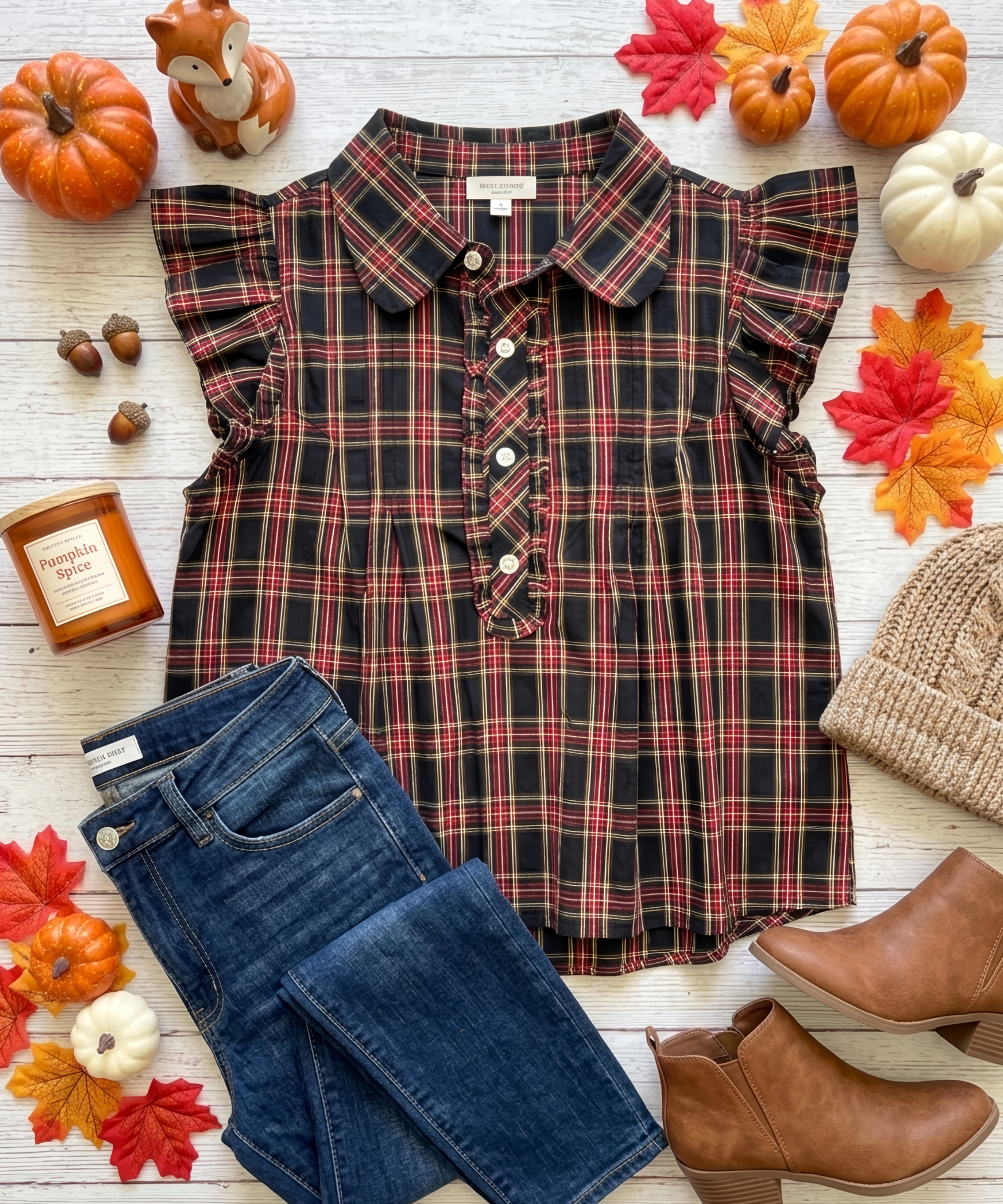 Plus Plaid Top - 2 Colors