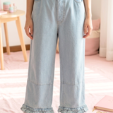 Ruffle Denim Pants
