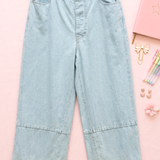 Ruffle Denim Pants