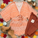 Orange Boho Romper
