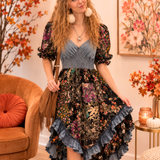 Dark Multi Smocked Dress