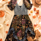 Dark Multi Smocked Dress