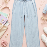 Seamed Denim Pants