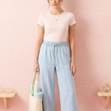 Seamed Denim Pants