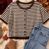Striped Knit Cardigan - 4 Colors