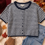 Striped Knit Cardigan - 4 Colors