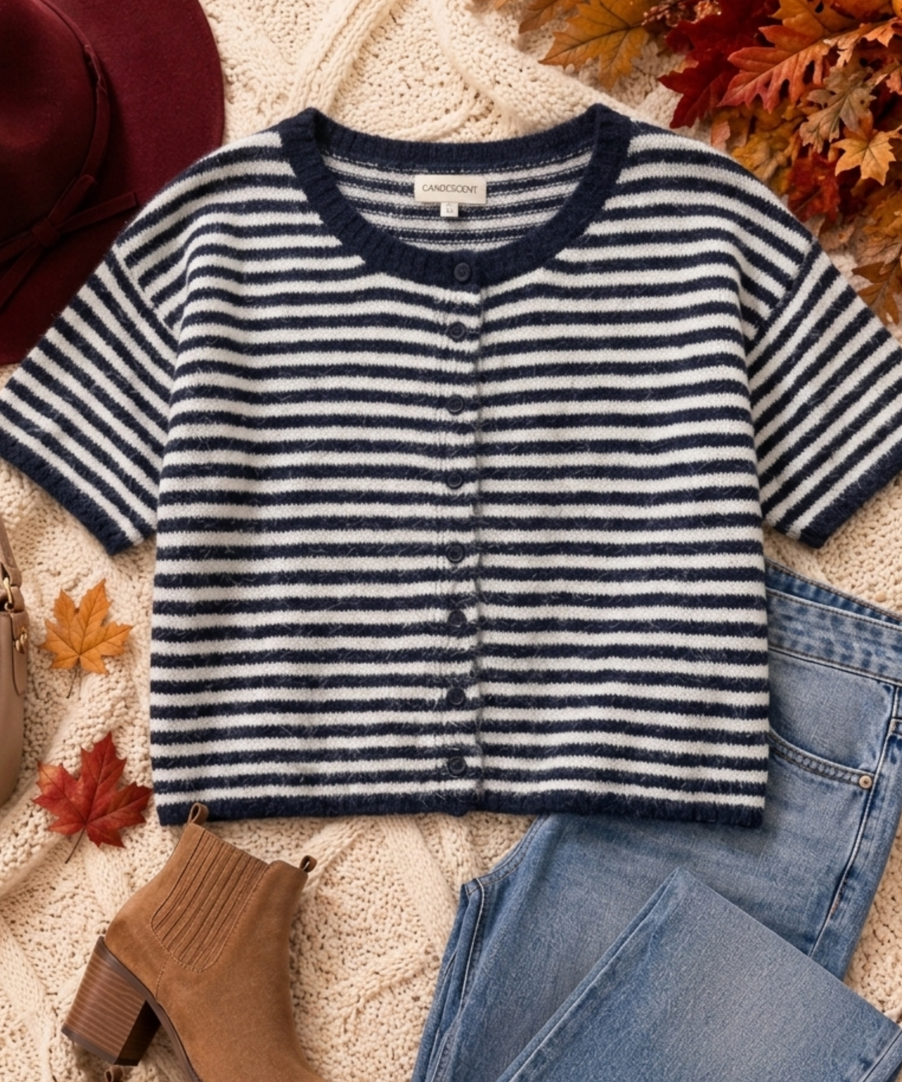 Striped Knit Cardigan - 4 Colors