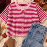 Striped Knit Cardigan - 4 Colors