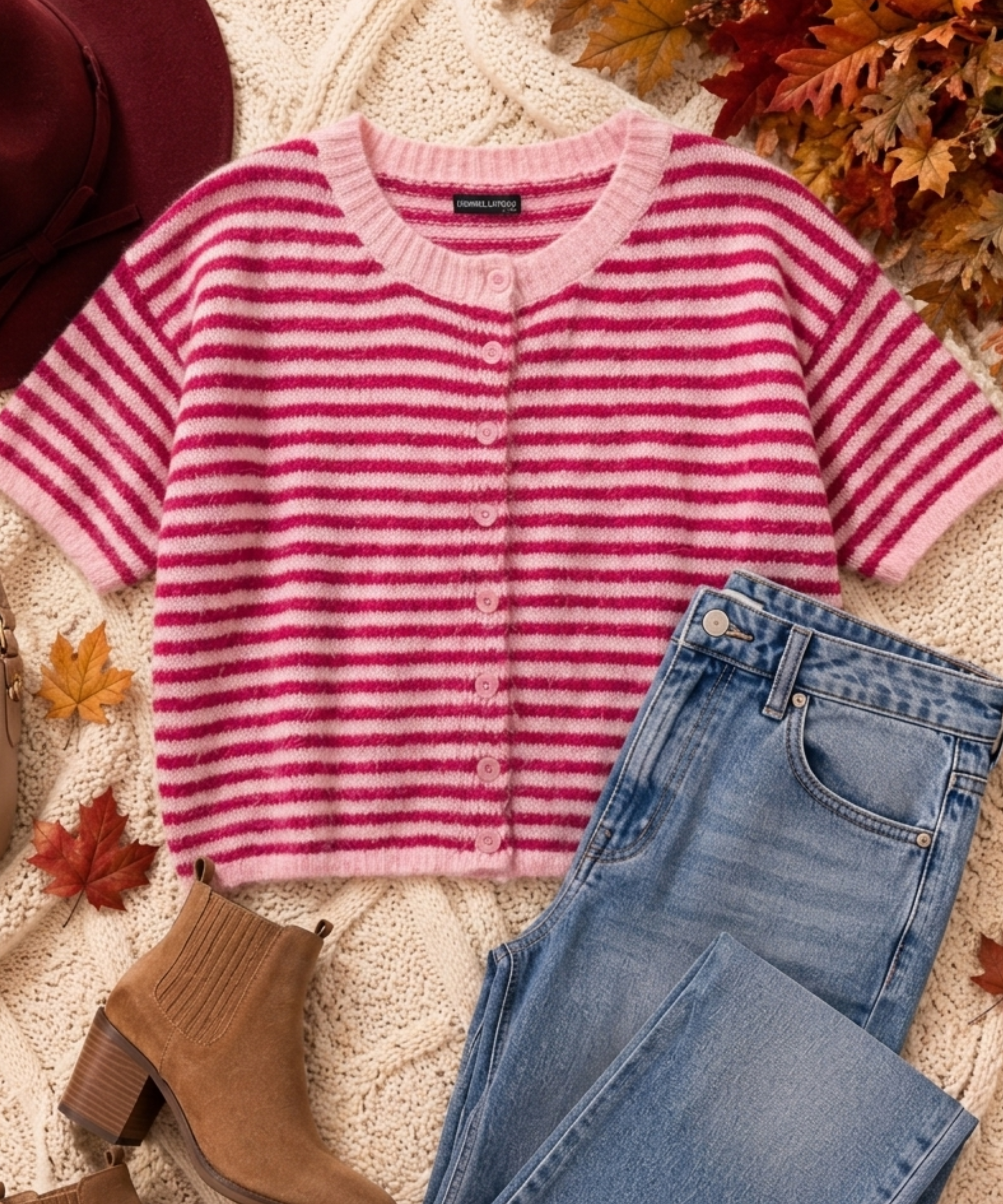 Striped Knit Cardigan - 4 Colors