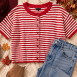 Striped Knit Cardigan - 4 Colors
