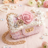 Small Pink Tweed Purse