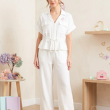 Short Sleeve Gauze Set - 2 Colors