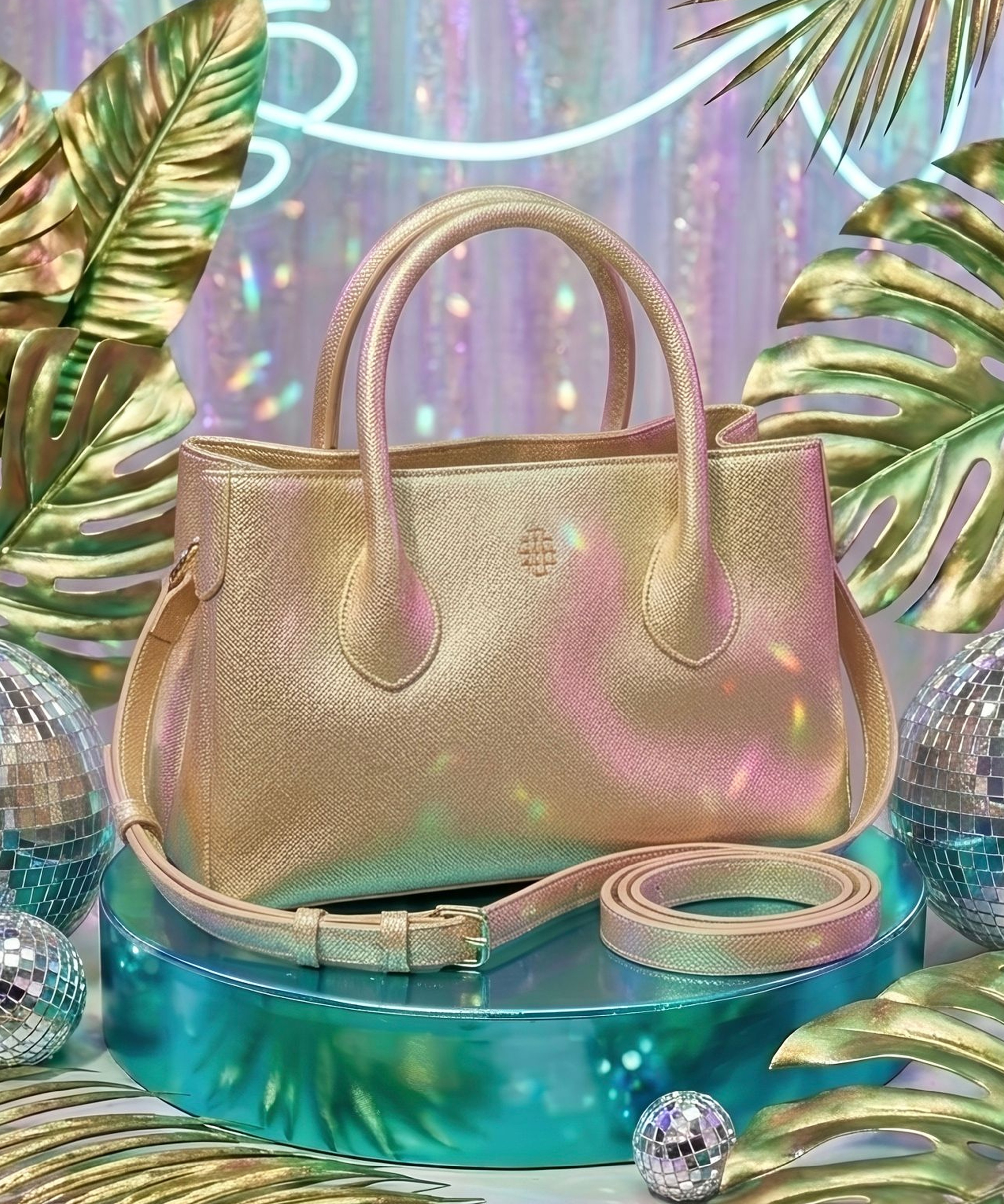 Vegan Leather Top Handle Bag - 2 Colors